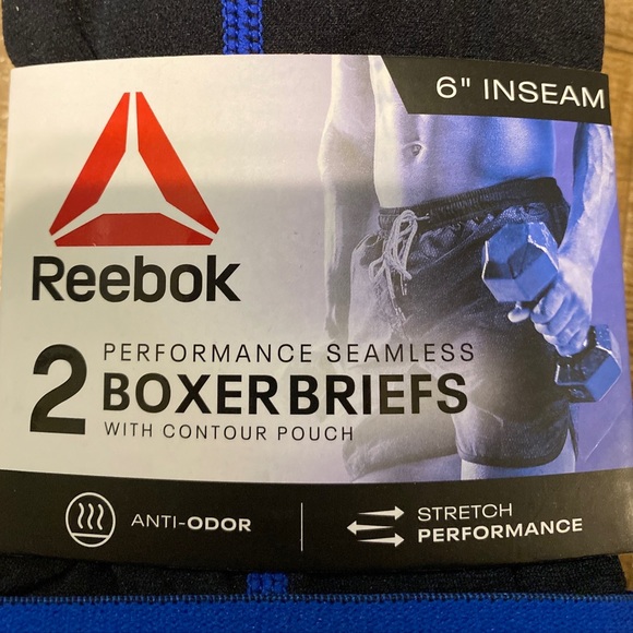B1G1 Reebok Men's Performance Boxer Briefs, 2-Pack, Size XL - Picture 3 of 6